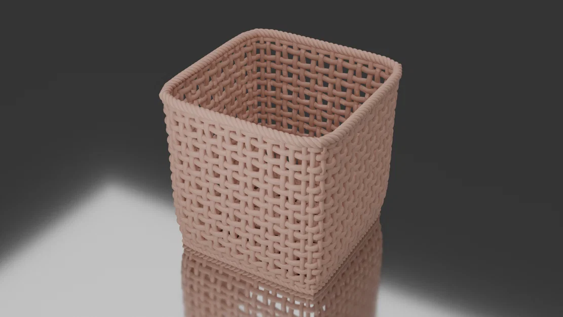Mô hình giỏ đan lát (Woven Basket) xinh xắn cho mọi không gian - Image 1