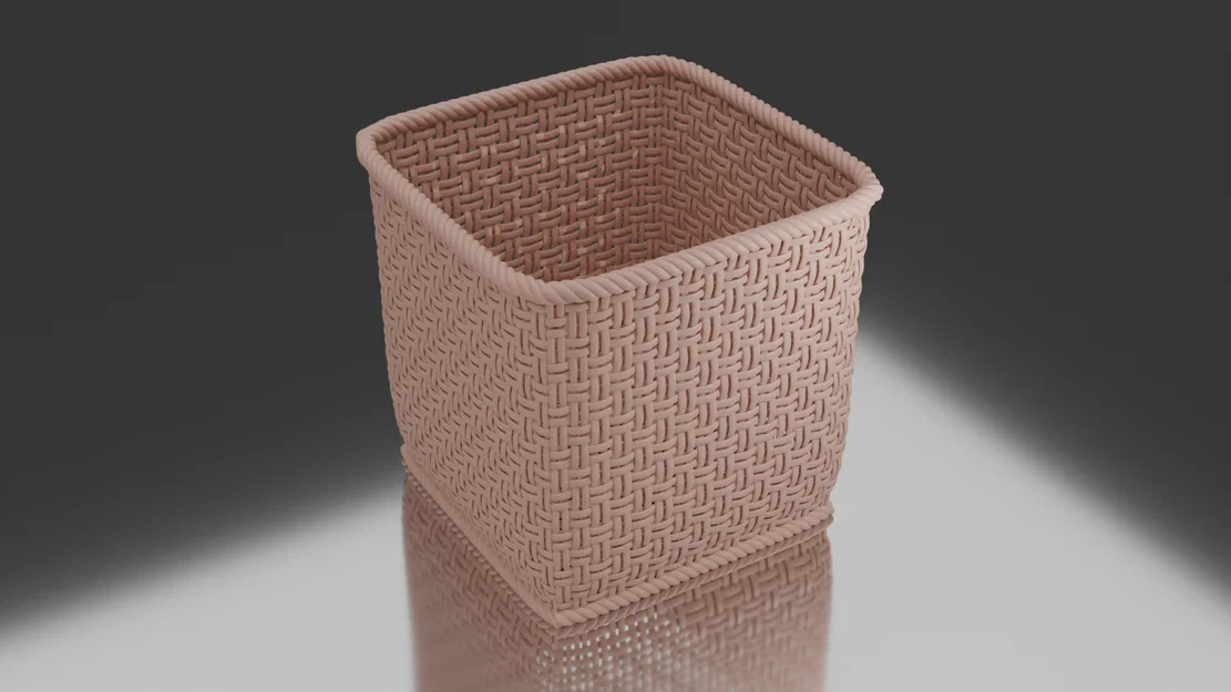 Mô hình giỏ đan lát (Woven Basket) xinh xắn cho mọi không gian - Image 2