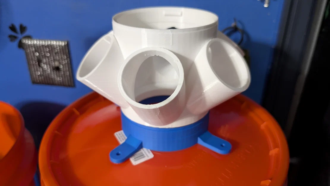 Giá đỡ nắp xô cho tháp thủy canh module 6 pod 2 inch - rosetta-wang - Image 1