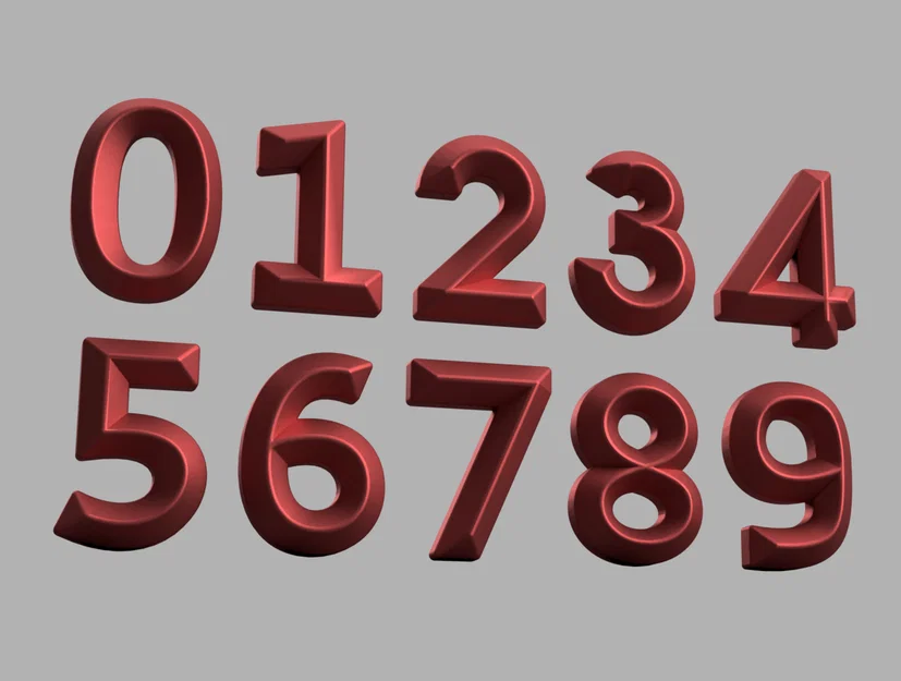 Bộ file 3D các con số 0-9 tách rời - Tiện lợi, dễ in - Image 1