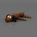 Mô hình chú chó 3D khớp nối linh hoạt (Articulated Dog) in không cần support - Thumbnail 1