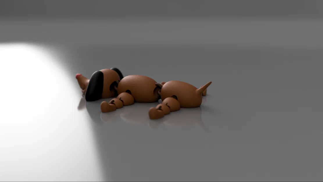 Mô hình chú chó 3D khớp nối linh hoạt (Articulated Dog) in không cần support - Image 2