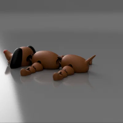 Mô hình chú chó 3D khớp nối linh hoạt (Articulated Dog) in không cần support