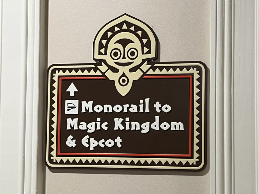 Mô hình biển báo Monorail tại Disney's Polynesian Resort - Image 1