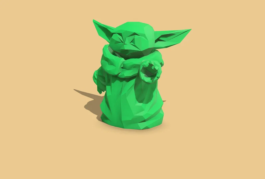 Mô hình Low Poly Grogu - Image 7