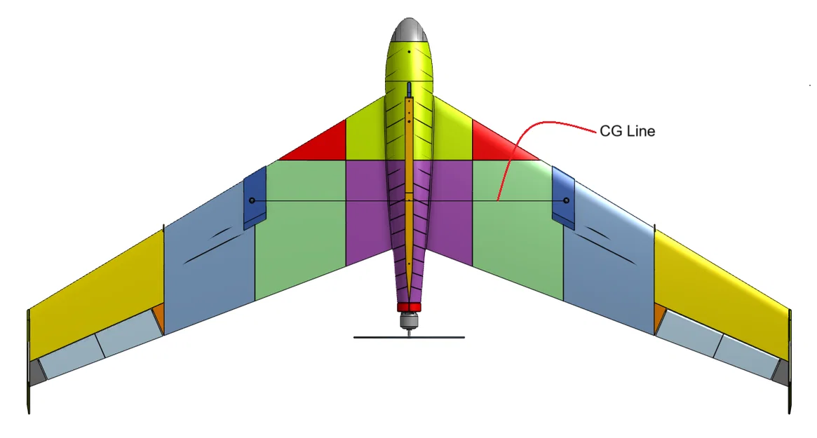 Mô hình máy bay điều khiển từ xa Falcon 48 inch in 3D - Image 1