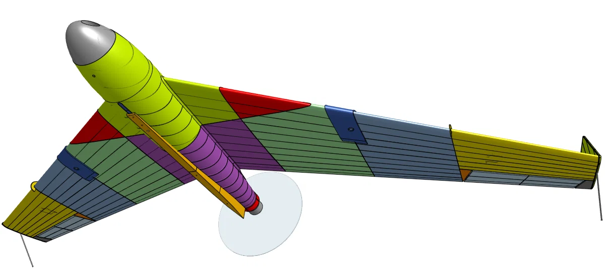 Mô hình máy bay điều khiển từ xa Falcon 48 inch in 3D - Image 2