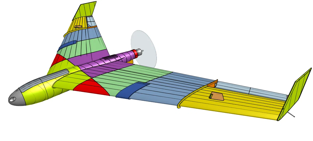 Mô hình máy bay điều khiển từ xa Falcon 48 inch in 3D - Image 5