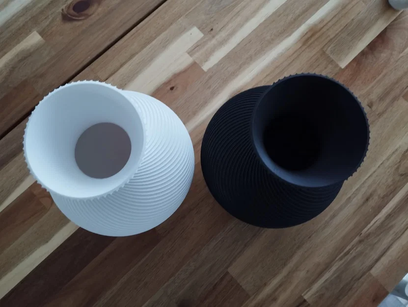 Mẫu bình hoa cổ điển họa tiết xoắn ốc in 3D đẹp mắt - Image 3