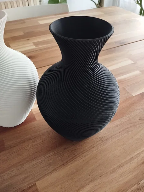 Mẫu bình hoa cổ điển họa tiết xoắn ốc in 3D đẹp mắt - Image 6