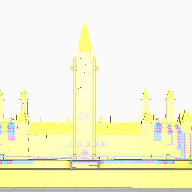 Mô hình 3D tòa nhà quốc hội Canada (Parliament Hill)