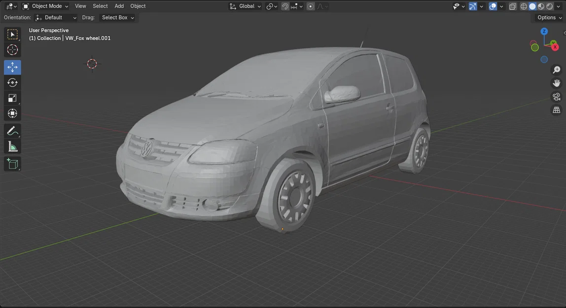 Mô hình 3D xe Volkswagen Fox 2009 - Thiết kế chi tiết cho in 3D - Image 1