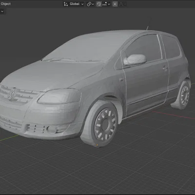Mô hình 3D xe Volkswagen Fox 2009 - Thiết kế chi tiết cho in 3D