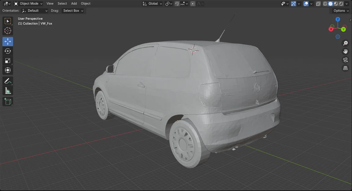 Mô hình 3D xe Volkswagen Fox 2009 - Thiết kế chi tiết cho in 3D - Image 3