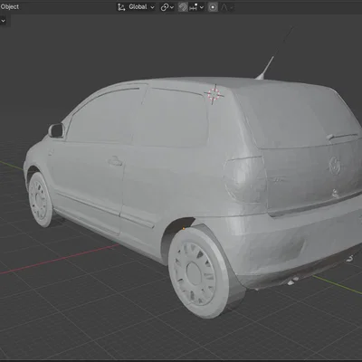 Mô hình 3D xe Volkswagen Fox 2009 - Thiết kế chi tiết cho in 3D