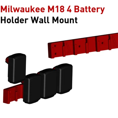 Giá đỡ pin Milwaukee M18 cho 4 viên pin