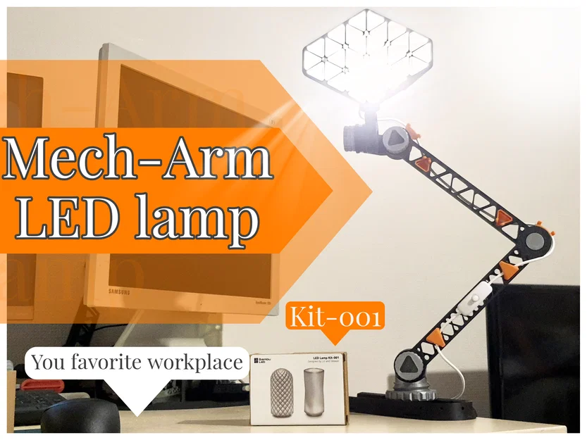 Đèn LED Mech-Arm 3D in - Linh hoạt, chắc chắn cho góc làm việc - Image 2