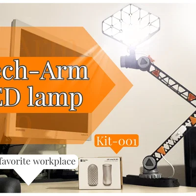Đèn LED Mech-Arm 3D in - Linh hoạt, chắc chắn cho góc làm việc