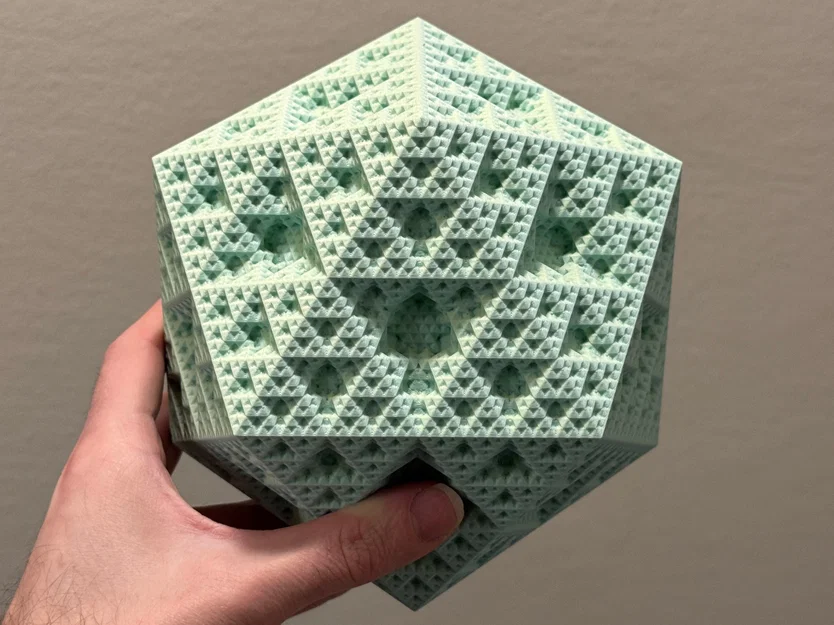 Tác phẩm điêu khắc Fractal Sierpiński Icosahedron - Level 5 (Không cần hỗ trợ) - Image 3