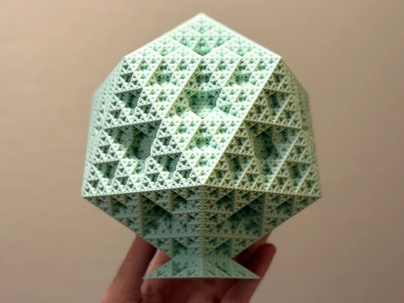 Tác phẩm điêu khắc Fractal Sierpiński Icosahedron - Level 5 (Không cần hỗ trợ) - Image 5