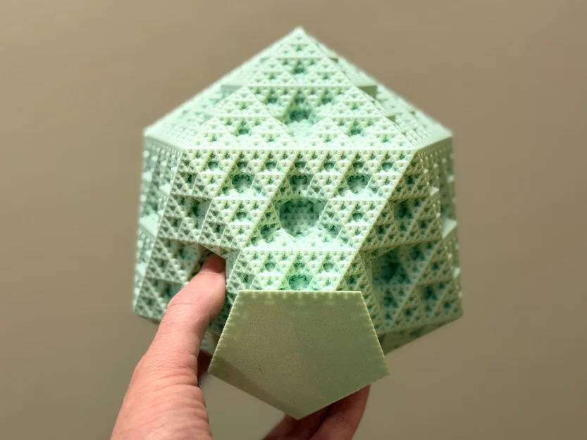 Tác phẩm điêu khắc Fractal Sierpiński Icosahedron - Level 5 (Không cần hỗ trợ) - Image 6