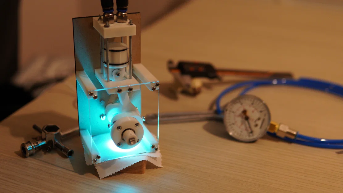 Máy nén khí / Bơm hút chân không (tự chế bằng in 3D) - Image 2