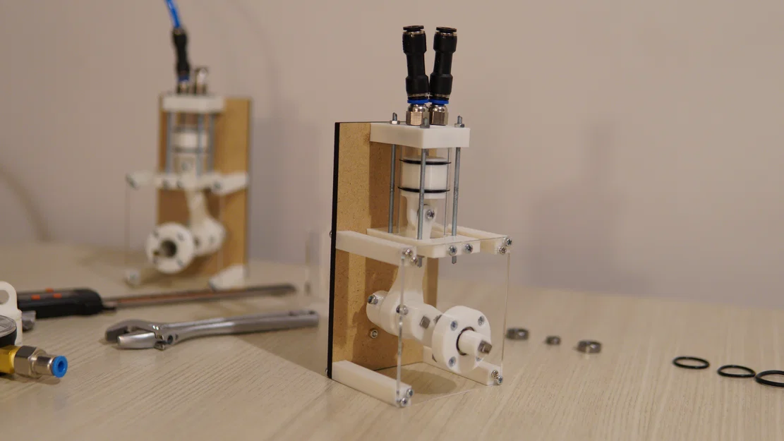 Máy nén khí / Bơm hút chân không (tự chế bằng in 3D) - Image 4