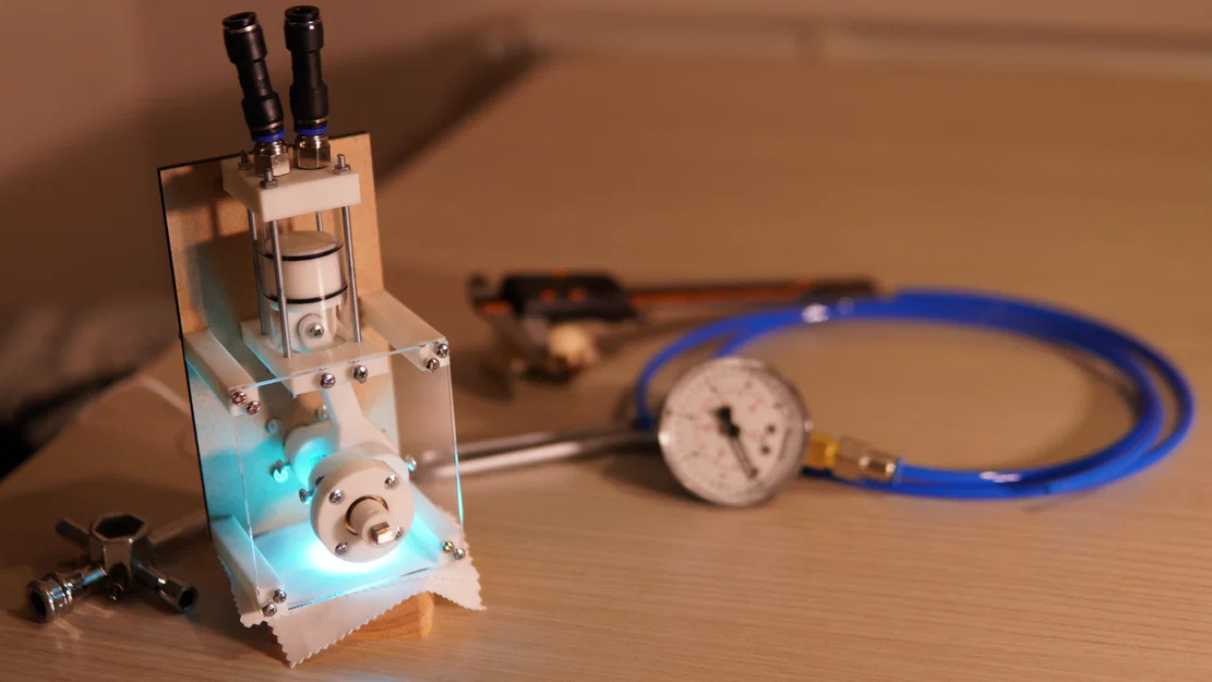 Máy nén khí / Bơm hút chân không (tự chế bằng in 3D) - Image 7