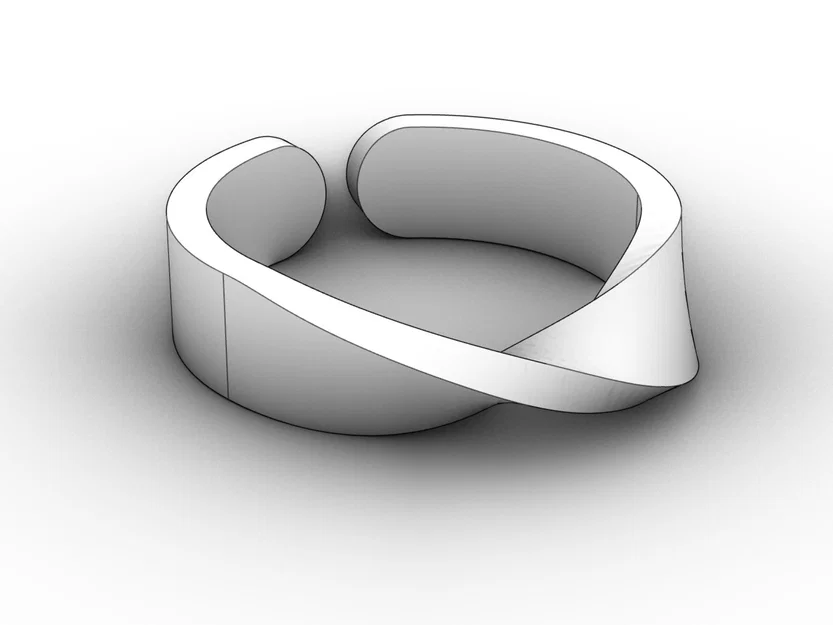 Nhẫn Moebius Ring - Phụ kiện trang sức in 3D độc đáo - Image 1