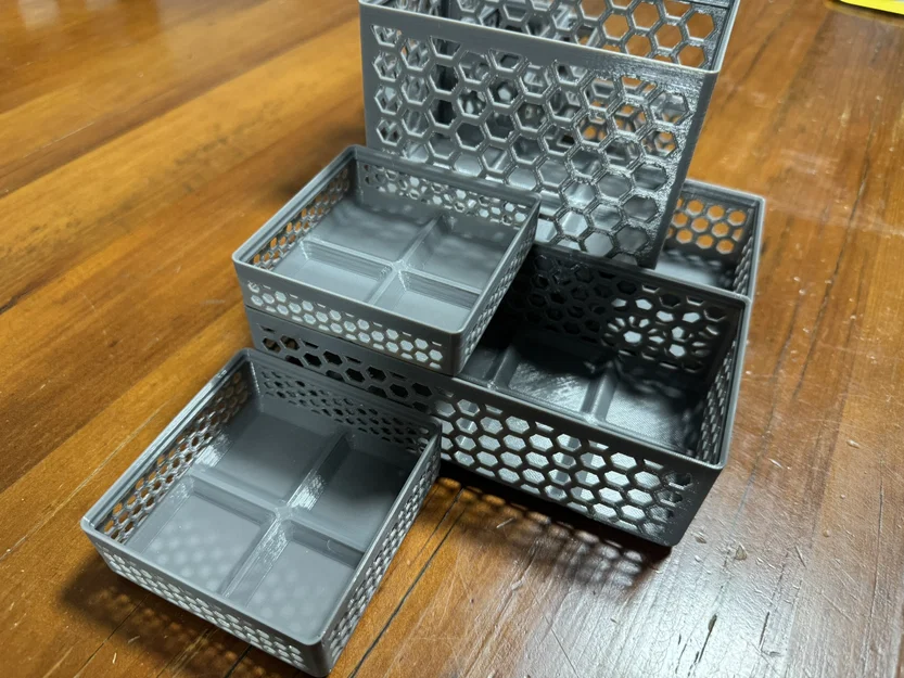 Gridfinity Hex Bins Light (lưới xoay) đủ mọi kích thước - Image 2