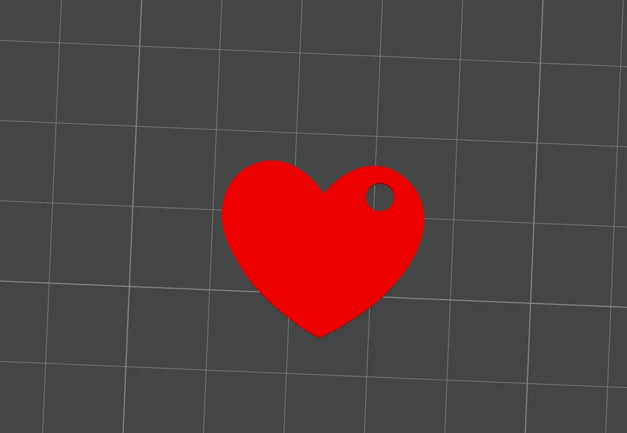 Móc khóa trái tim Valentine (Valentine Heart Keychain) in 3D - Image 2