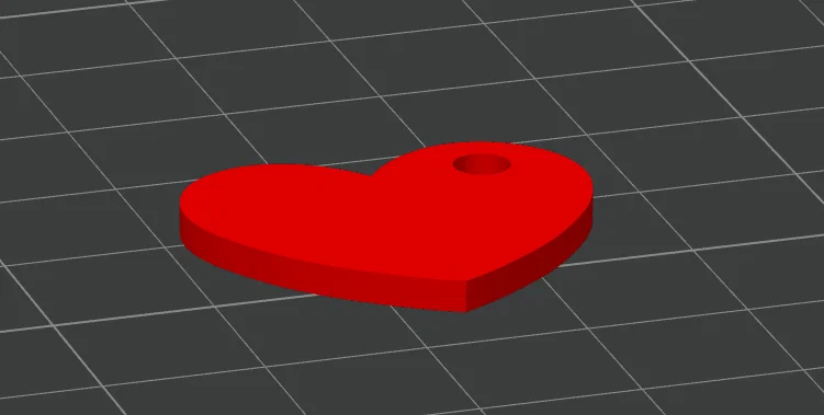 Móc khóa trái tim Valentine (Valentine Heart Keychain) in 3D - Image 3