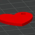Móc khóa trái tim Valentine (Valentine Heart Keychain) in 3D - Thumbnail 3