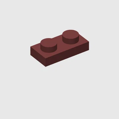 Mảnh ghép gạch LEGO 1x2 (tương thích 3023 / 28653) - File in 3D