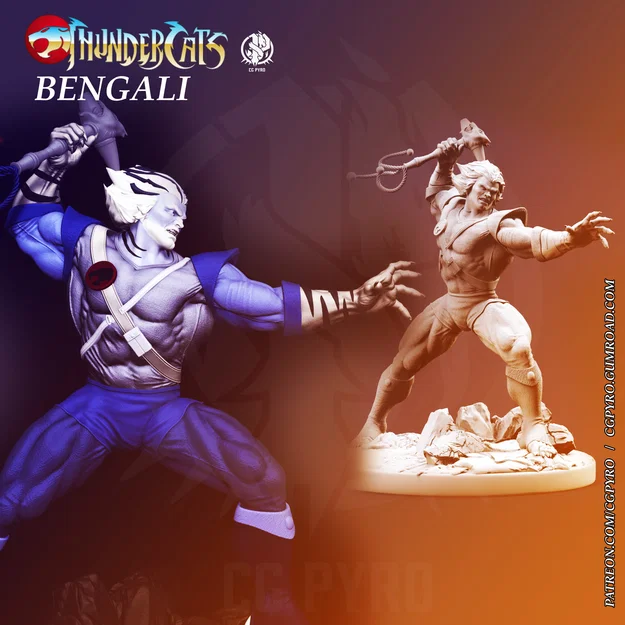 Tải miễn phí file STL Bengali - Thundercats cho in 3D bởi CG Pyro - Image 1