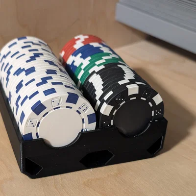 Khay Đựng Chip Poker, Blackjack, Roulette (Có Thể Chồng Lên Nhau) 2x25