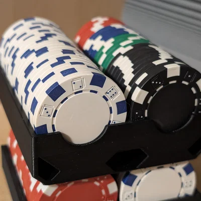 Khay Đựng Chip Poker, Blackjack, Roulette (Có Thể Chồng Lên Nhau) 2x25