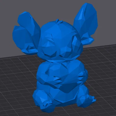 Mô hình Stitch Low Poly cầm trái tim xinh xắn cho ngày Valentine
