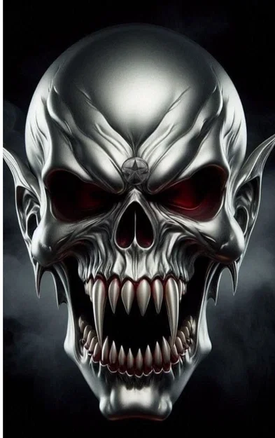 Mô hình đầu lâu ma cà rồng 3D độc đáo để trang trí - Image 1