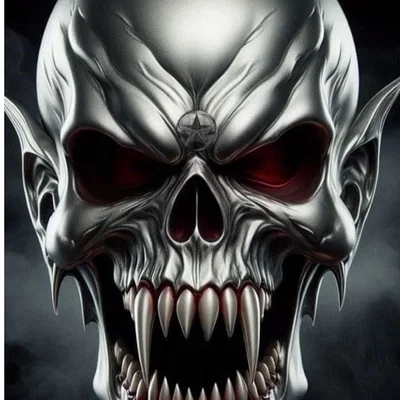 Mô hình đầu lâu ma cà rồng 3D độc đáo để trang trí