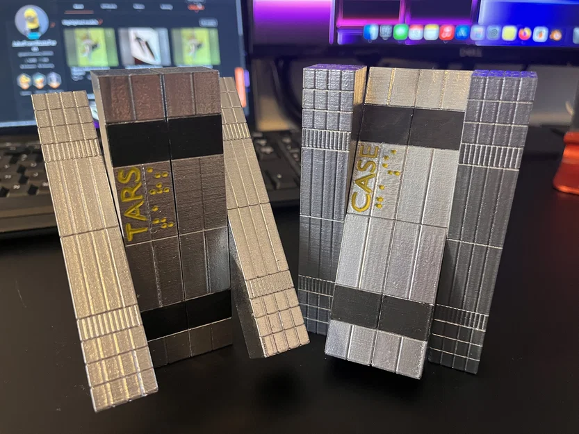 Mô hình robot khớp nối T.A.R.S., C.A.S.E., K.I.P.P. và P.L.E.X từ Interstellar (print-in-place) - Image 1