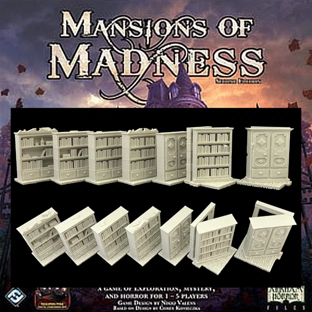 Mansions of Madness: Các token tủ sách (Bookshelf Tokens) - Image 1