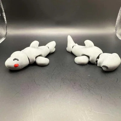 Bộ sưu tập Cá mập và Cá mập đầu búa mini khớp nối đáng yêu