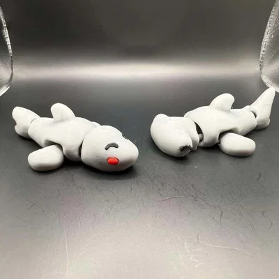 Bộ sưu tập Cá mập và Cá mập đầu búa mini khớp nối đáng yêu