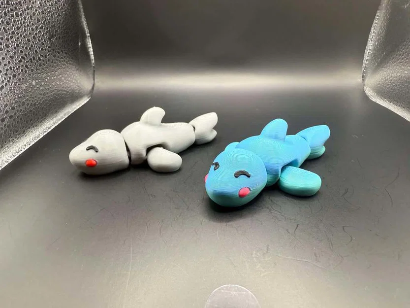 Bộ sưu tập Cá mập và Cá mập đầu búa mini khớp nối đáng yêu - Image 7