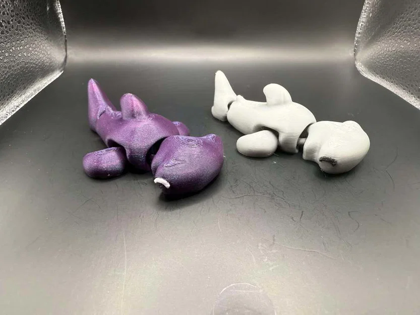 Bộ sưu tập Cá mập và Cá mập đầu búa mini khớp nối đáng yêu - Image 9