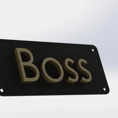 Bảng tên Boss 3D trang trí cửa phòng cực chất cho bé và gia đình