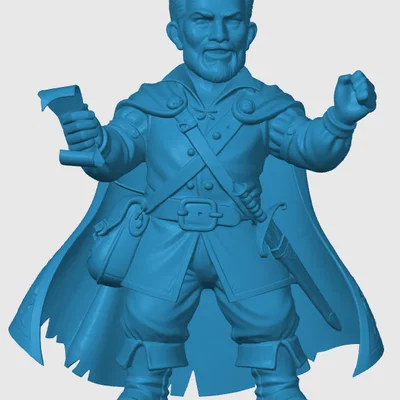 Mô hình Halfling Bard cho game tabletop