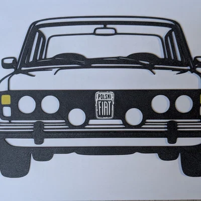 Mô hình trang trí tường xe cổ Fiat 125P độc đáo cho người yêu xe