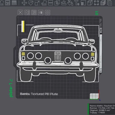 Mô hình trang trí tường xe cổ Fiat 125P độc đáo cho người yêu xe